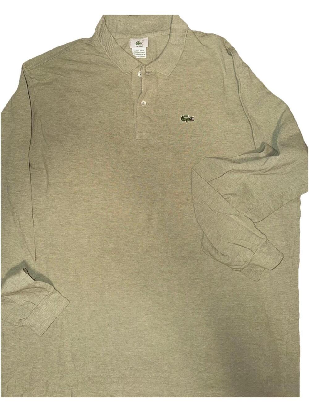 Lacoste Men's Long Sleeve Polo Shirt Beige Size M